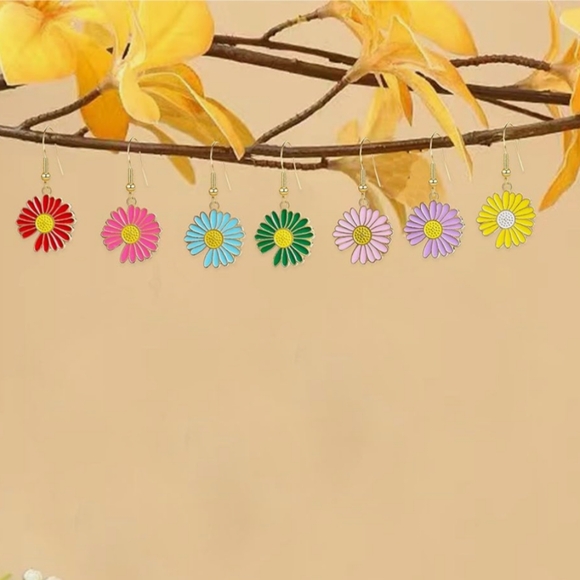 Flower Charm Earrings - Picture 1 of 15